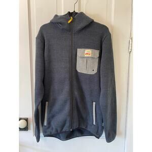 Picture Organic Marco Jacket recycled poly polartec Men's medium blue and gray